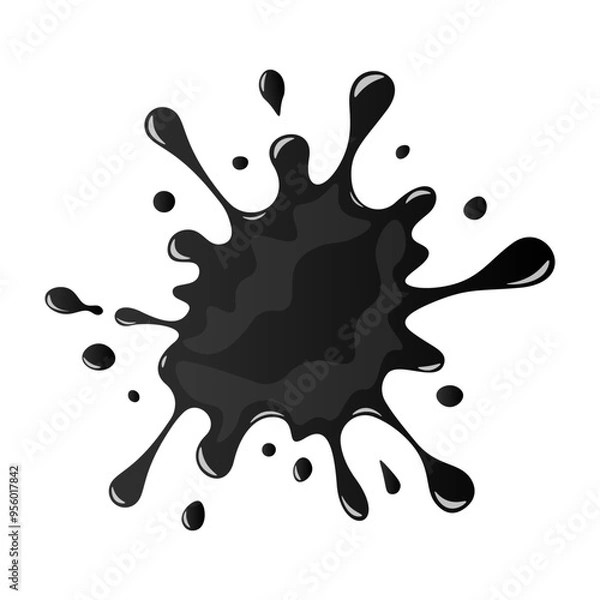 Fototapeta ink splatter vector isolated on white background
