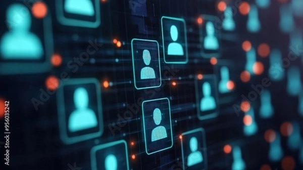Fototapeta Digital Network Connections.