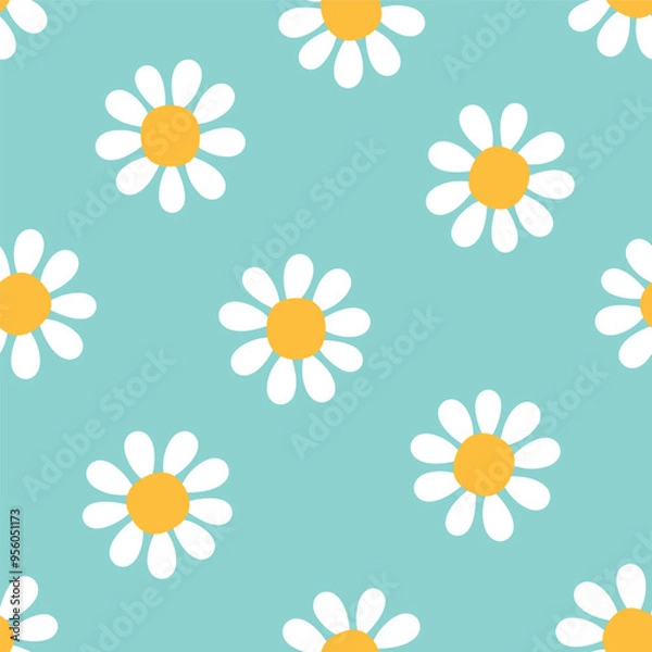 Fototapeta flower seamless pattern design for background, wallpaper, carpet, textile design, fabric, blanket, blanket for kids, card , wrapping paper , notebook , diary cover, tile design,  decoration and etc.
