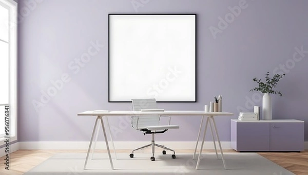 Fototapeta Versatile Frame Mockup for Artists and Designers, Featuring Blank Space for Photos, Posters, or Artwork
