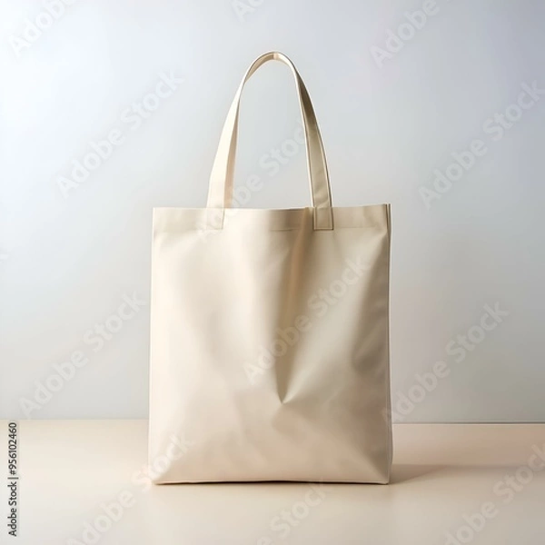 Fototapeta A blank canvas tote bag. perfect for showcasing your brand. design. or message.