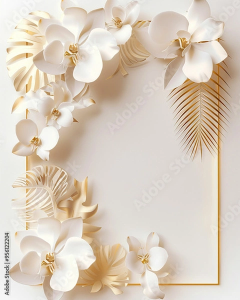 Obraz floral greeting borders