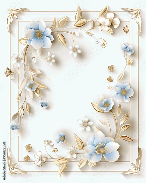 Obraz floral greeting borders