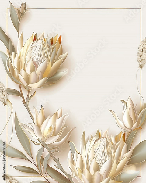 Obraz floral greeting borders