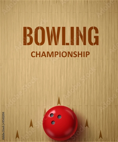 Obraz bowling realistic theme  Editable vector 
