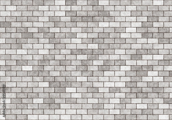 Fototapeta hi-res grey small brick wall pattern