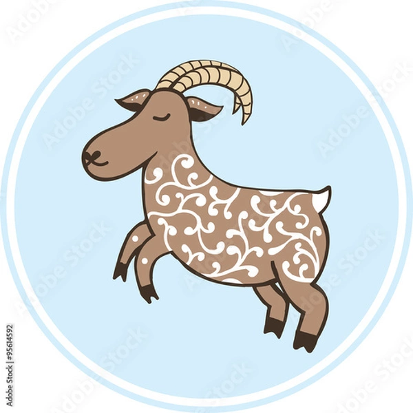 Obraz Cute goat illustration