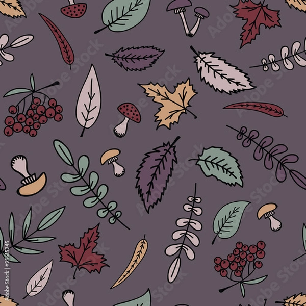Obraz Seamless autumn pattern