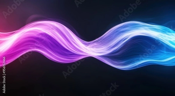Fototapeta Vibrant abstract waves of light