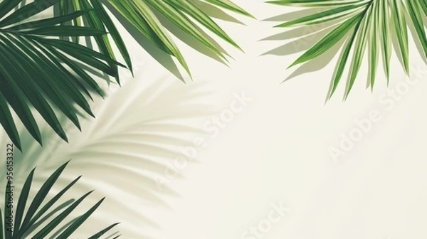 Fototapeta Shadow of a Plant on Sandy Surface