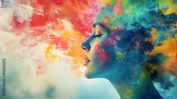 Obraz Visual Representation of ADHD: Focus, Impulsivity, and Cognitive Challenges in Everyday Life