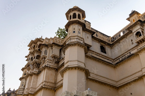 Fototapeta historical palace unique architecture from different angle at day