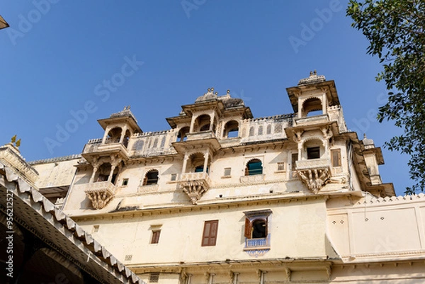 Fototapeta historical palace unique architecture from different angle at day