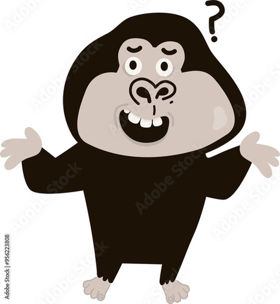 Obraz cartoon King Kong illustration