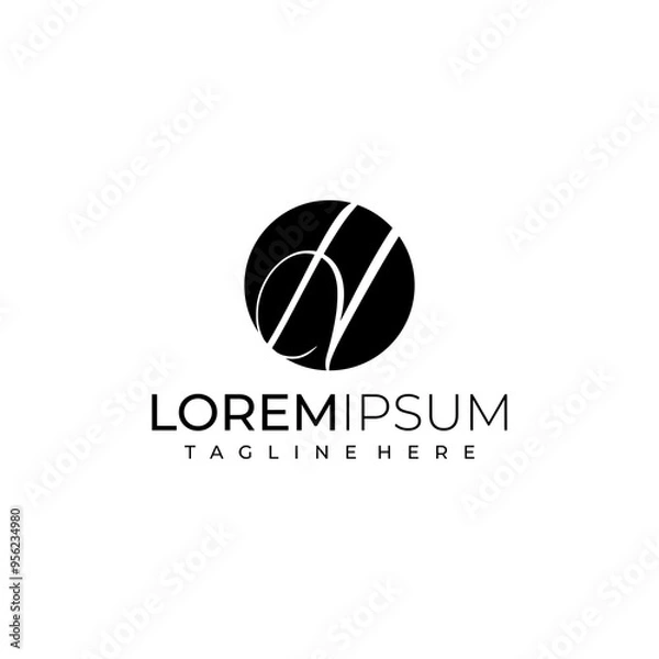 Fototapeta letter h script modern logo