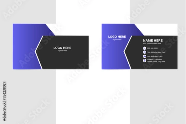 Fototapeta business card design, abstarct and professional visiting card template.