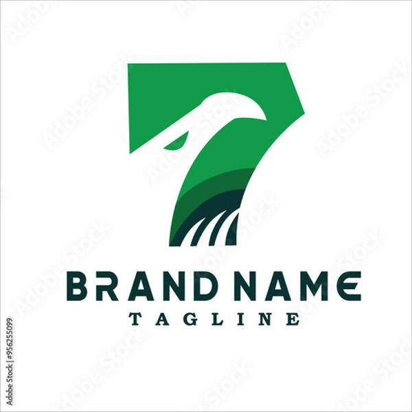 Fototapeta Seven Eagle Simple Logo Modern