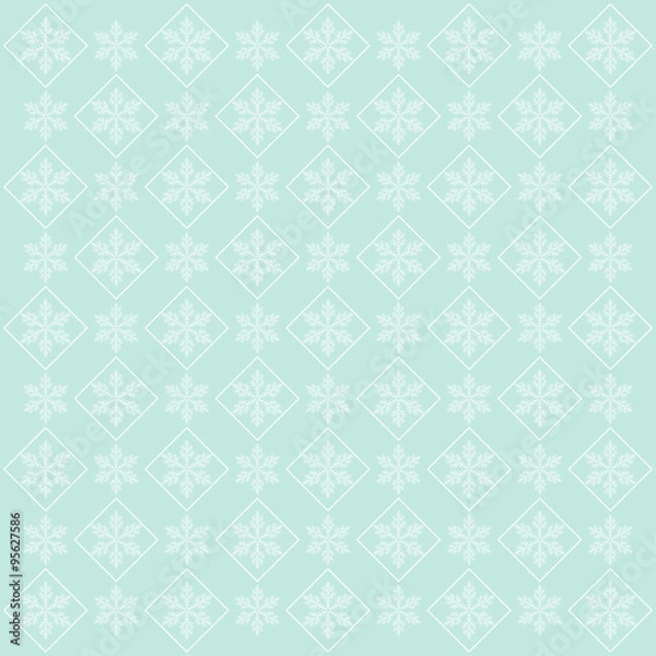 Obraz blue background with snowflakes