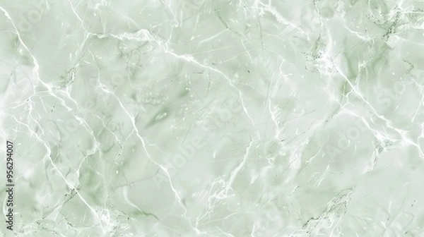 Fototapeta A realistic seamless pattern of light green marble with soft white veining, perfect for creating a calm and soothing backdrop.