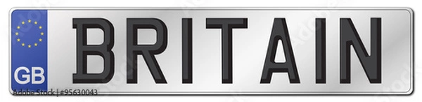 Obraz Britain License Plate
