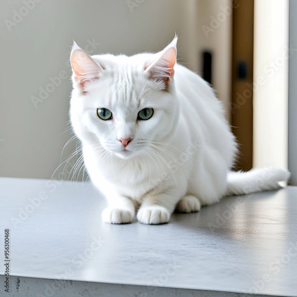 Fototapeta cat on a table