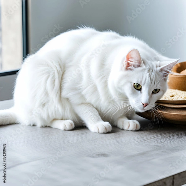 Fototapeta cat on the table