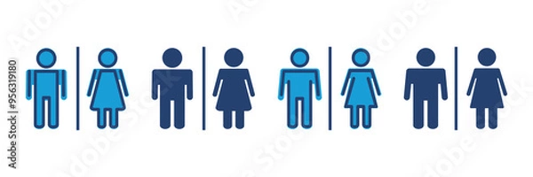 Fototapeta Toilet icon vector. restrooms icon vector. bathroom sign. wc, lavatory
