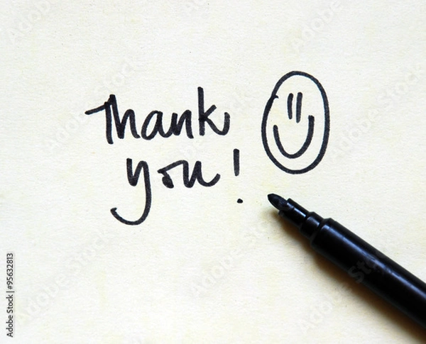 Obraz thank you note