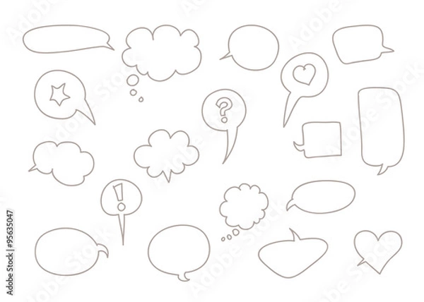 Fototapeta Doodle speech bubble