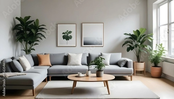 Fototapeta Photo interior modern design room 3d illustration