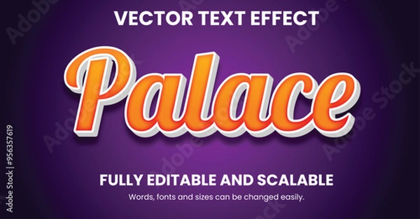 Obraz Vector 3D Text Effect Design Illustration