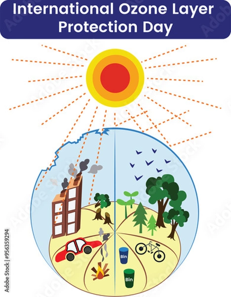 Obraz World Ozone Layer protection Day vector art