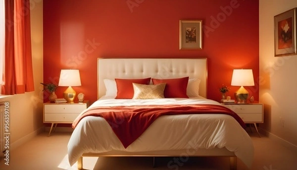 Fototapeta Photo interior modern design room 3d illustration