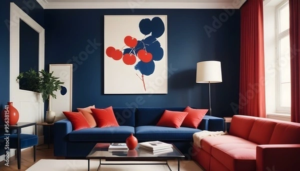 Fototapeta Photo interior modern design room 3d illustration