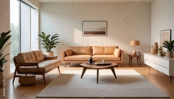 Obraz Photo interior modern design room 3d illustration