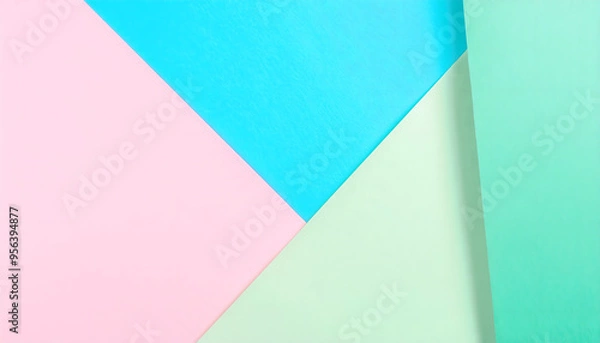 Obraz Minimalist geometric background with pastel color