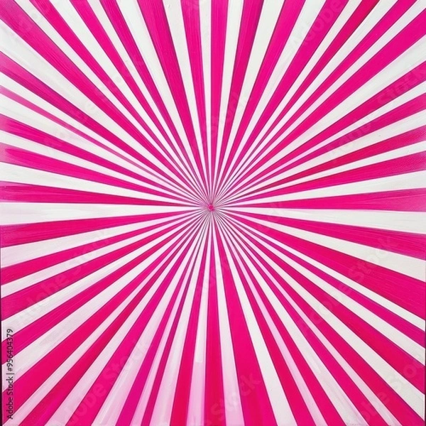 Obraz Neon pink and bright white in a starburst pattern, energetic and radiant.