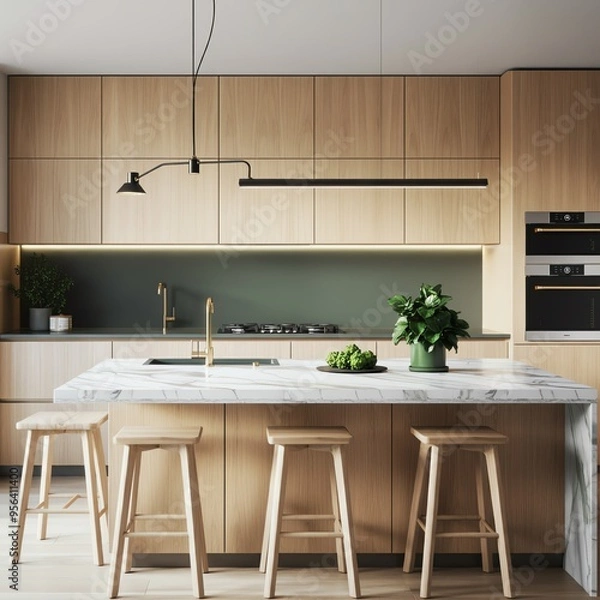 Fototapeta Modern Kitchen: A Blend of Luxury and Functionality