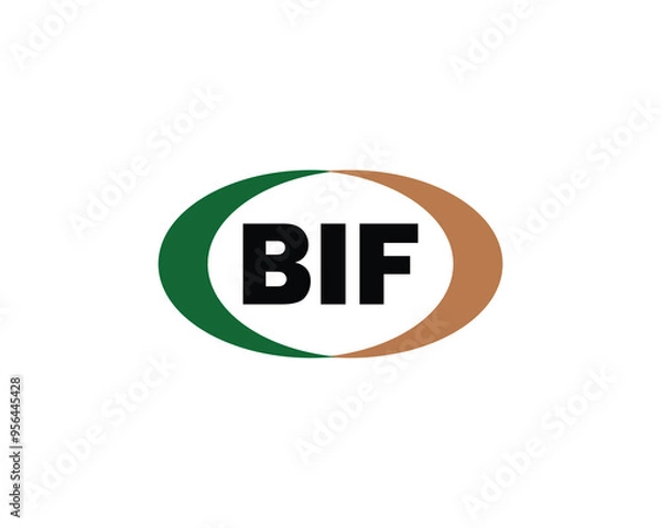 Fototapeta BIF logo design vector template. BIF