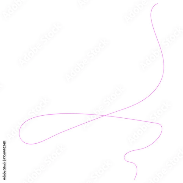 Fototapeta Minimal line png sticker, aesthetic scribble, transparent background