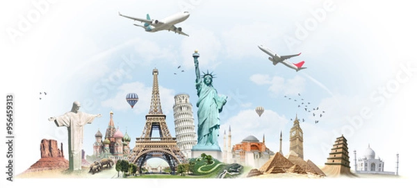 Obraz Travel the world landmarks concept