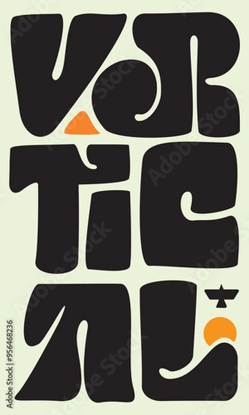 Obraz Vertical mural typography poster print