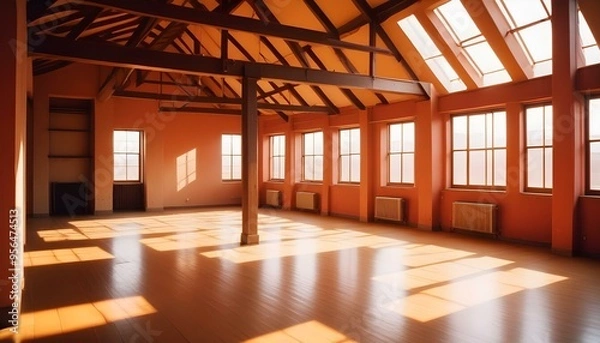 Fototapeta Photo interior modern design room 3d illustration