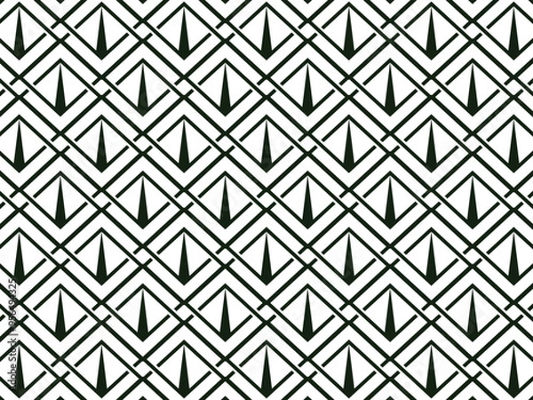 Fototapeta Geometric Diamond and Arrowhead Pattern