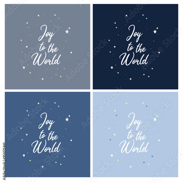 Fototapeta Series of Christmas gretting card in hand drawn illustration sytle for x-mas holiday celebration print poster social media updates and more