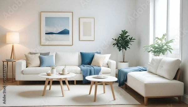 Obraz Photo interior modern design room 3d illustration
