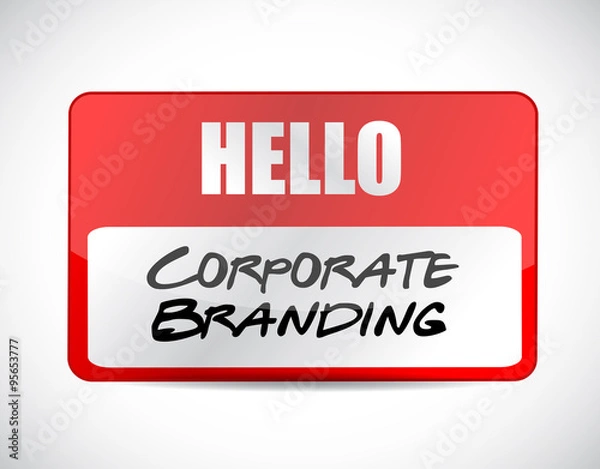 Obraz Corporate Branding name tag sign concept
