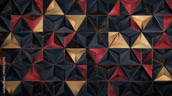 Obraz Discuss the use of geometric patterns in digital wallpapers and backgrounds.