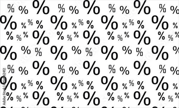 Obraz Percent icon Seamless Pattern Background 