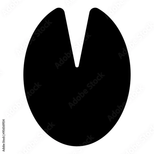 Fototapeta Hoof print of horse mare icon black color vector illustration image flat style